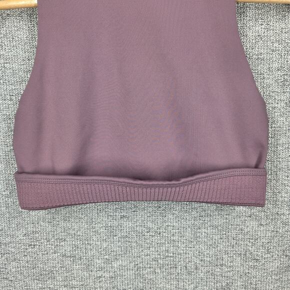 GIRLFRIEND COLLECTIVE WOMEN'S DUSTY PURPLE HIGH NECK CROP WORKOUT TANK – SIZE XS - Picture 10 of 11